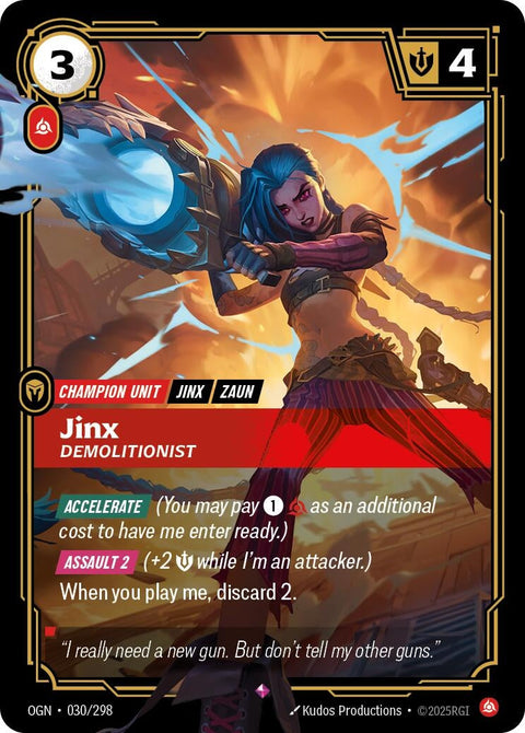 Jinx - Demolitionist (030/298) (Foil) [Origins]