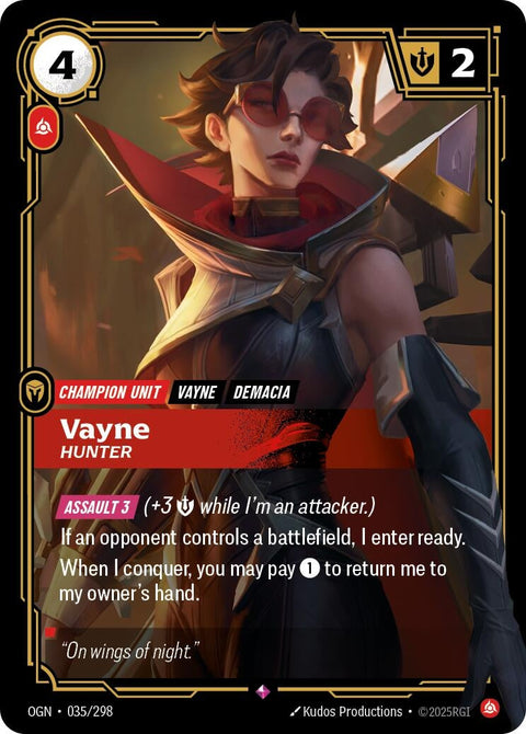 Vayne - Hunter (035/298) (Foil) [Origins]