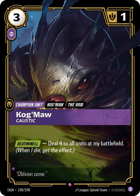Kog'Maw - Caustic (190/298) (Foil) [Origins]