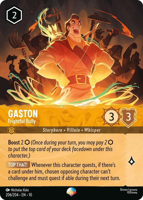 Gaston - Frightful Bully (Epic) (206/204) (Holofoil) [Whispers in the Well]