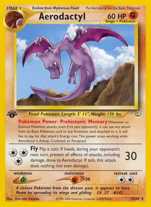 Aerodactyl (15/64) (1st Edition) [Neo Revelation]