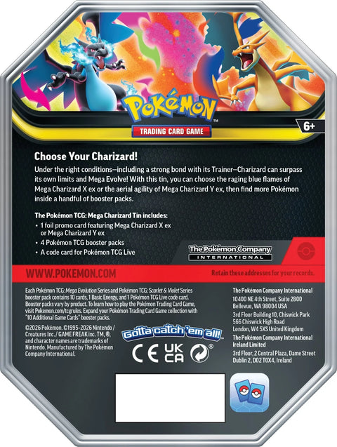 Pokemon TCG: Mega Charizard Tin - Charizard X (Pre-Order)
